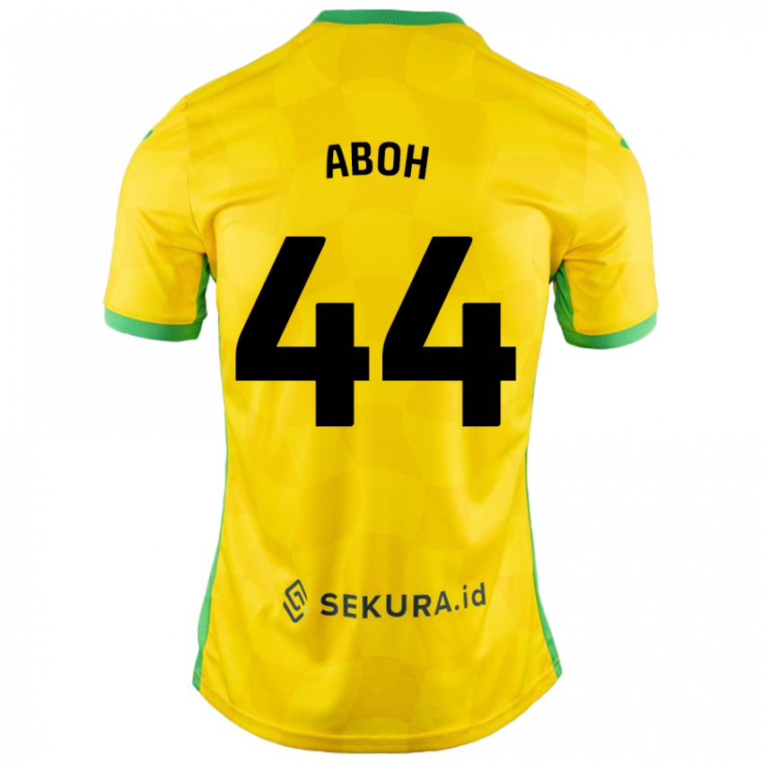 Niño Camiseta Ken Aboh #44 Amarillo Verde 1ª Equipación 2024/25 La Camisa Argentina