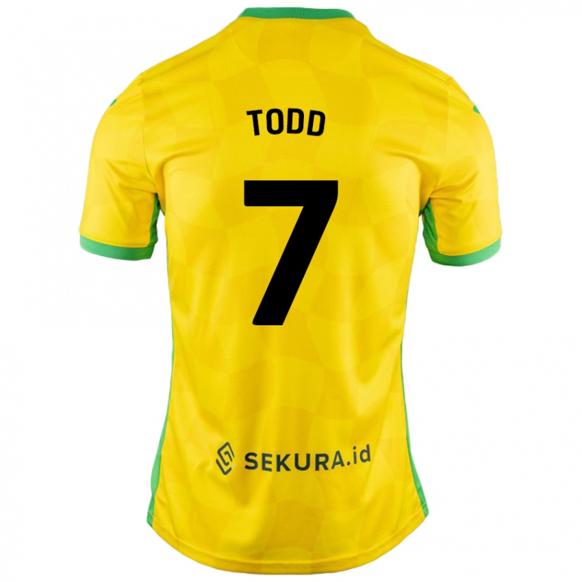 Niño Camiseta Megan Todd #7 Amarillo Verde 1ª Equipación 2024/25 La Camisa Argentina