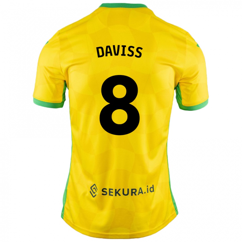 Niño Camiseta Millie Daviss #8 Amarillo Verde 1ª Equipación 2024/25 La Camisa Argentina