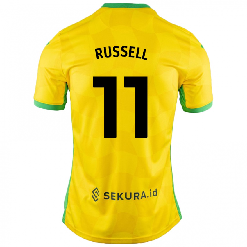 Niño Camiseta Rebecca Russell #11 Amarillo Verde 1ª Equipación 2024/25 La Camisa Argentina