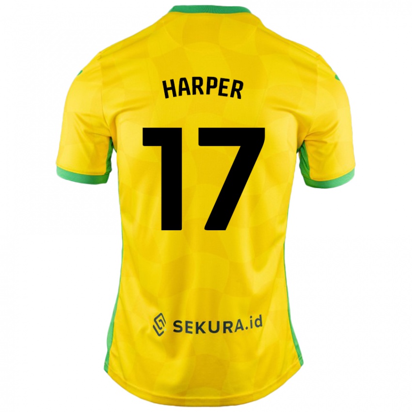 Niño Camiseta Jess Harper #17 Amarillo Verde 1ª Equipación 2024/25 La Camisa Argentina