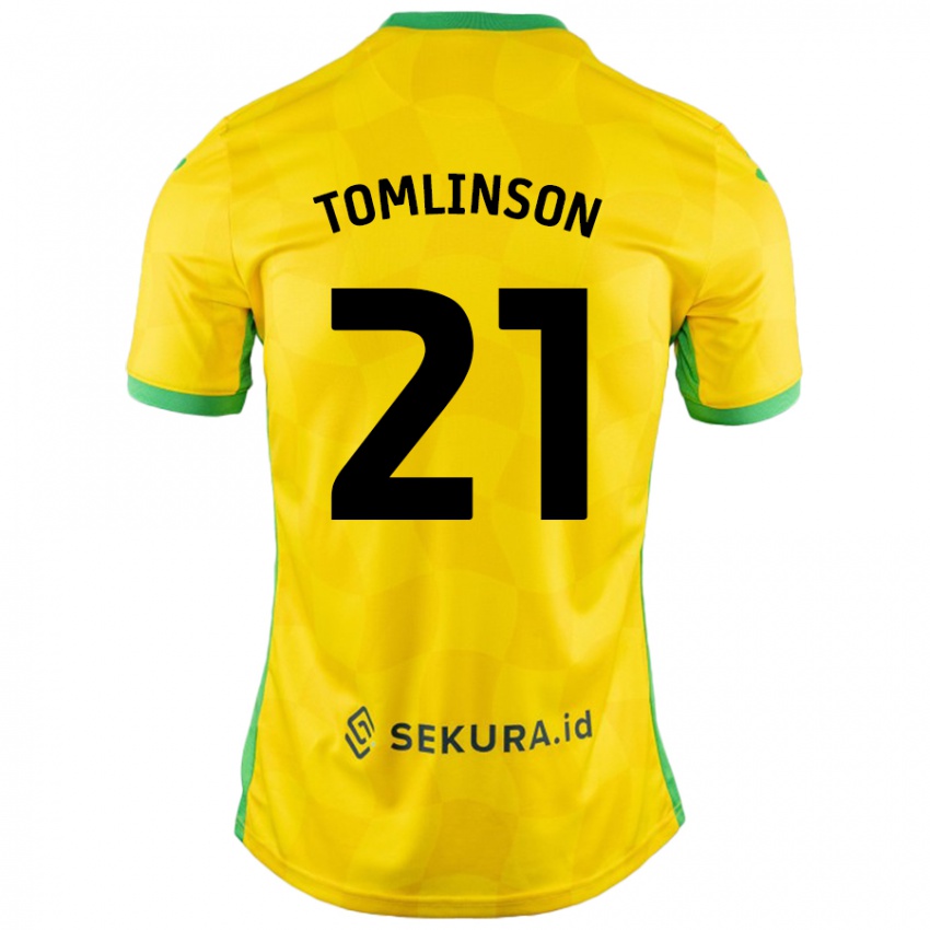 Niño Camiseta Lauren Tomlinson #21 Amarillo Verde 1ª Equipación 2024/25 La Camisa Argentina