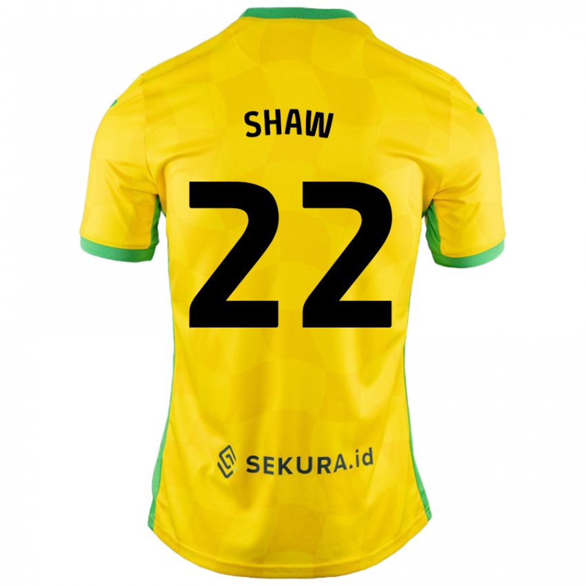 Niño Camiseta Shannon Shaw #22 Amarillo Verde 1ª Equipación 2024/25 La Camisa Argentina