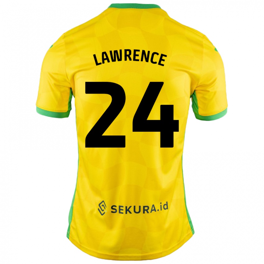 Niño Camiseta Rachel Lawrence #24 Amarillo Verde 1ª Equipación 2024/25 La Camisa Argentina