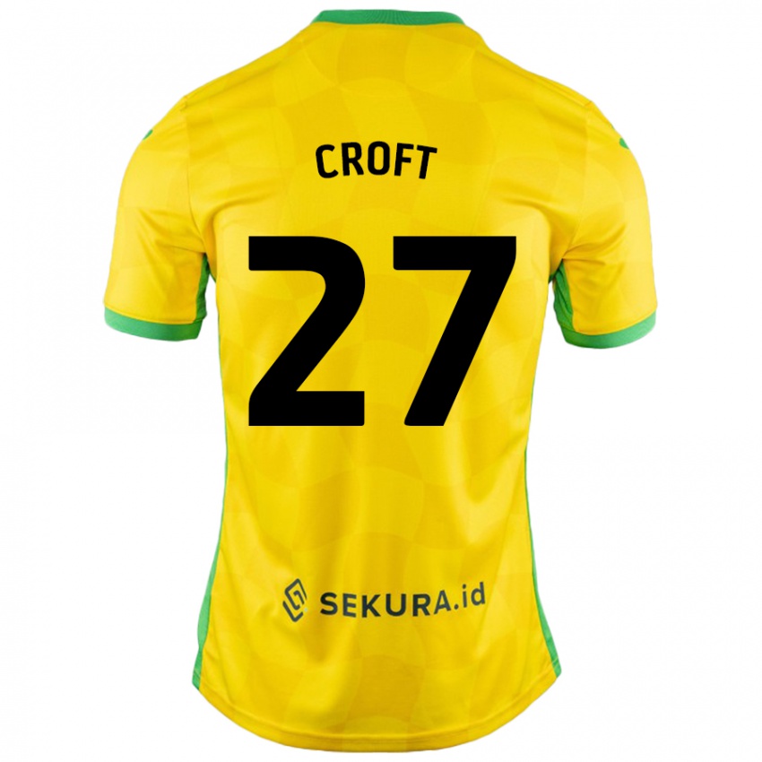 Niño Camiseta Mary Croft #27 Amarillo Verde 1ª Equipación 2024/25 La Camisa Argentina