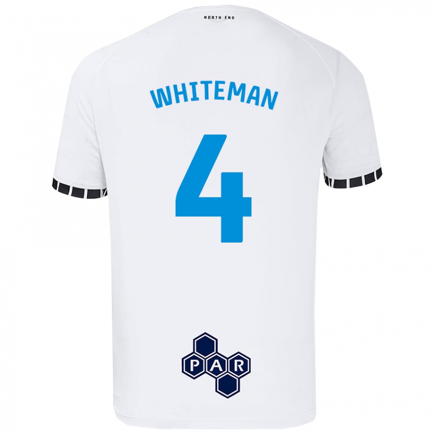 Niño Camiseta Ben Whiteman #4 Blanco 1ª Equipación 2024/25 La Camisa Argentina