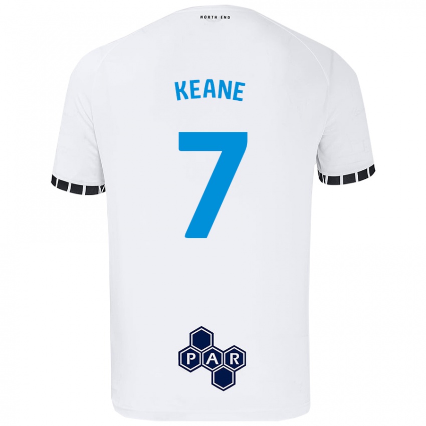 Niño Camiseta Will Keane #7 Blanco 1ª Equipación 2024/25 La Camisa Argentina