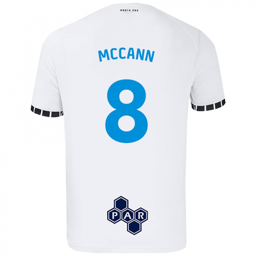 Niño Camiseta Ali Mccann #8 Blanco 1ª Equipación 2024/25 La Camisa Argentina