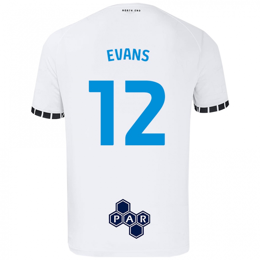 Niño Camiseta Ched Evans #12 Blanco 1ª Equipación 2024/25 La Camisa Argentina