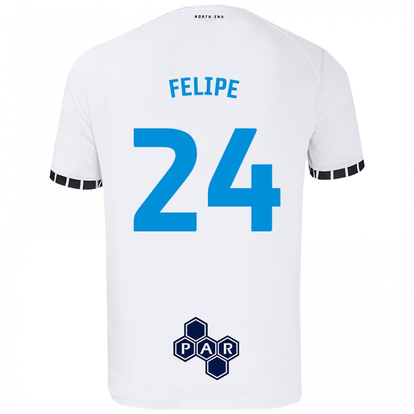 Niño Camiseta Felipe #24 Blanco 1ª Equipación 2024/25 La Camisa Argentina