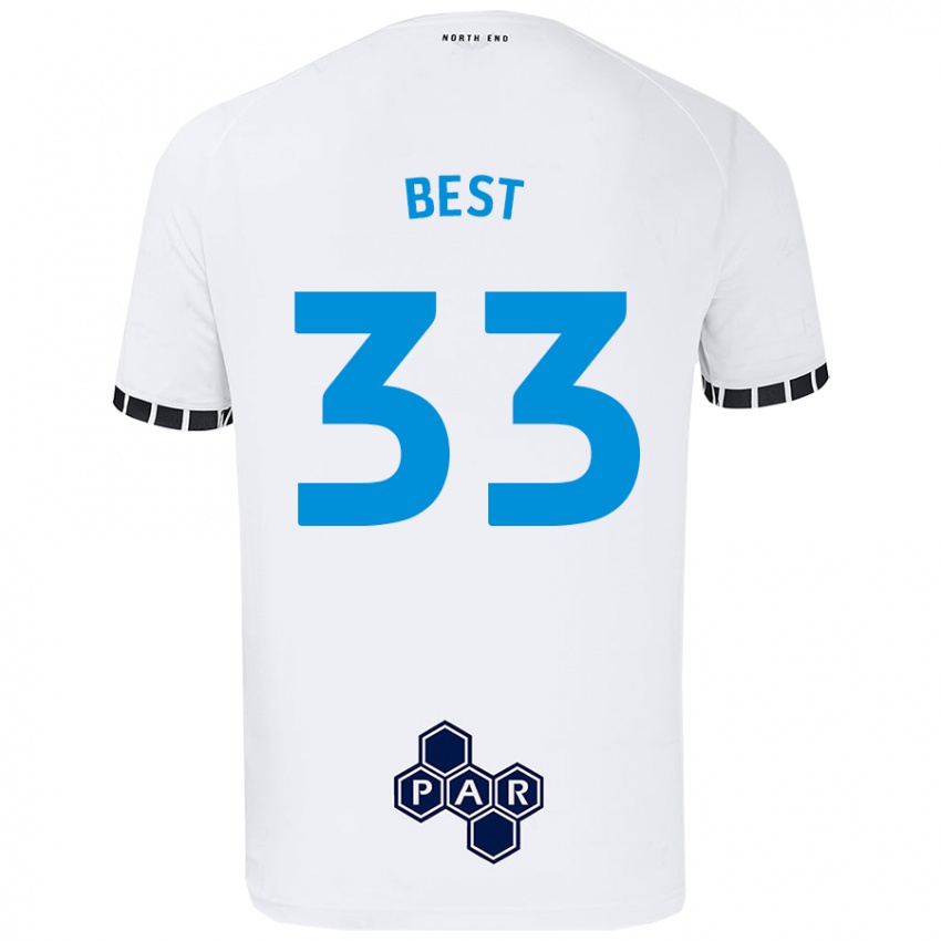 Niño Camiseta Kian Best #33 Blanco 1ª Equipación 2024/25 La Camisa Argentina