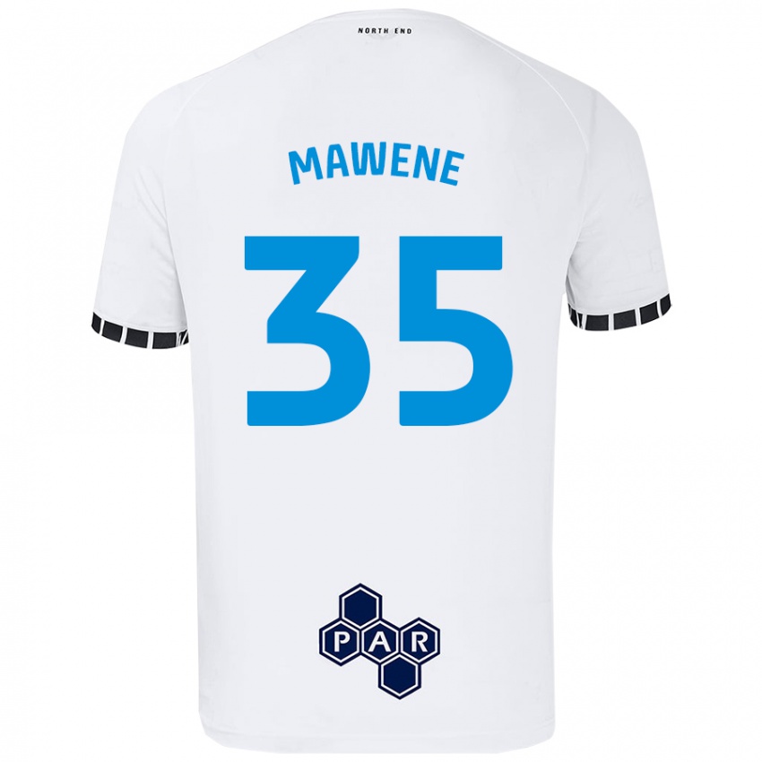 Niño Camiseta Noah Mawene #35 Blanco 1ª Equipación 2024/25 La Camisa Argentina