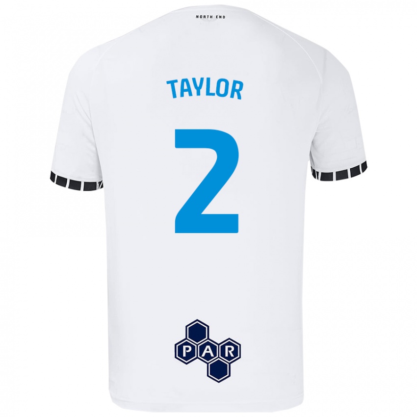 Niño Camiseta Alex Taylor #2 Blanco 1ª Equipación 2024/25 La Camisa Argentina