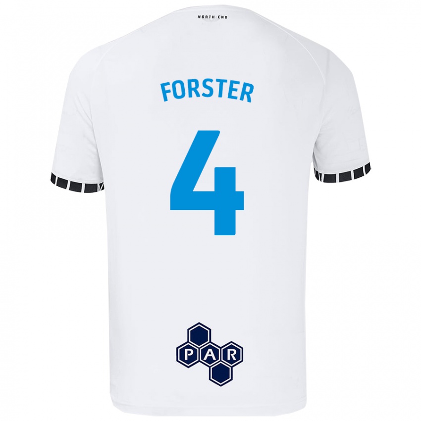 Niño Camiseta Hannah Forster #4 Blanco 1ª Equipación 2024/25 La Camisa Argentina