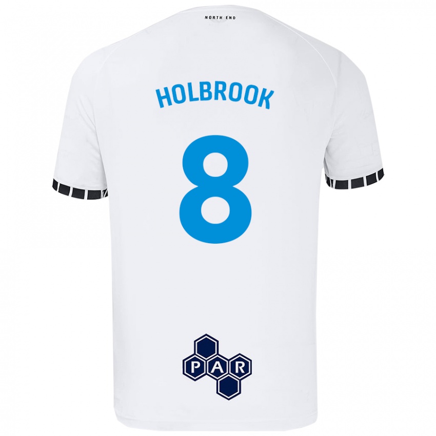 Niño Camiseta Jess Holbrook #8 Blanco 1ª Equipación 2024/25 La Camisa Argentina