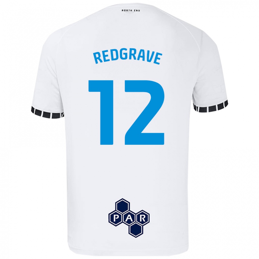 Niño Camiseta Jodie Redgrave #12 Blanco 1ª Equipación 2024/25 La Camisa Argentina