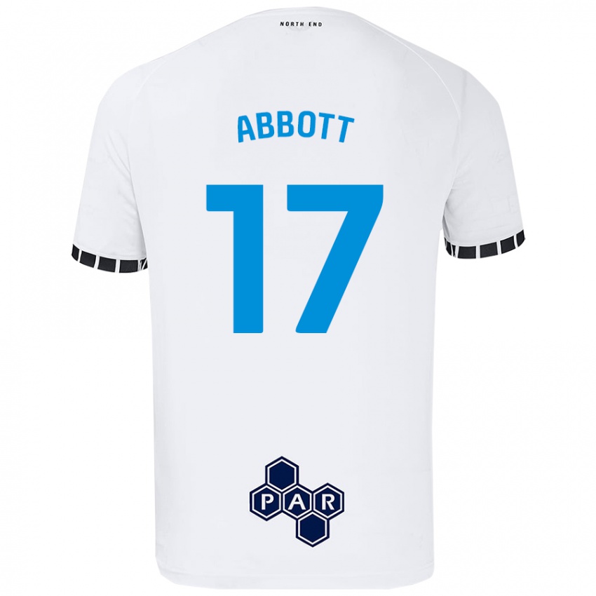 Niño Camiseta Becky Abbott #17 Blanco 1ª Equipación 2024/25 La Camisa Argentina