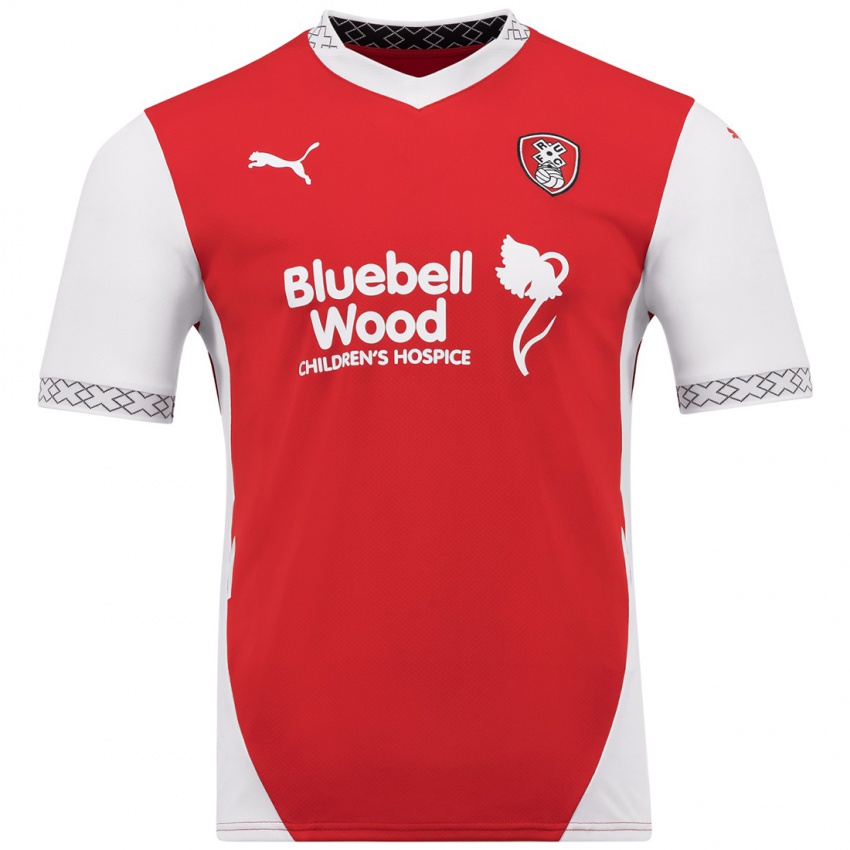 Niño Camiseta Liam Kelly #4 Rojo Blanco 1ª Equipación 2024/25 La Camisa Argentina