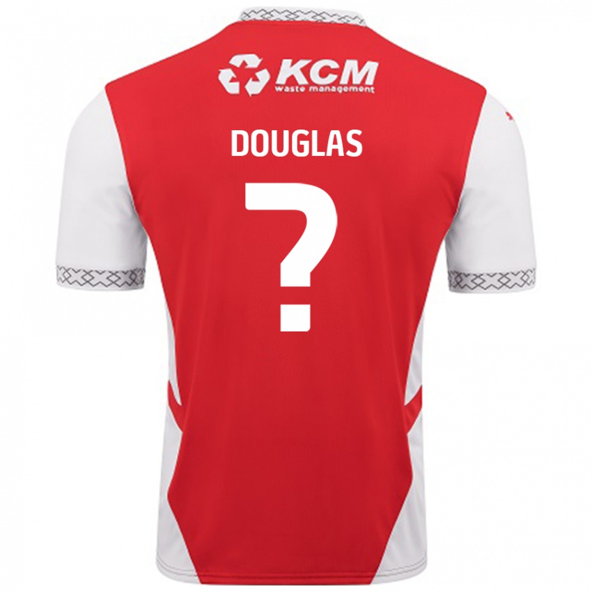 Niño Camiseta Hamish Douglas #0 Rojo Blanco 1ª Equipación 2024/25 La Camisa Argentina