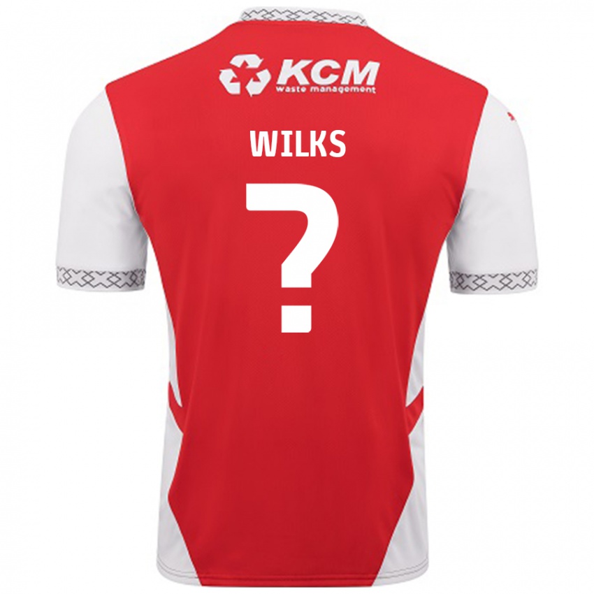 Niño Camiseta Mallik Wilks #0 Rojo Blanco 1ª Equipación 2024/25 La Camisa Argentina