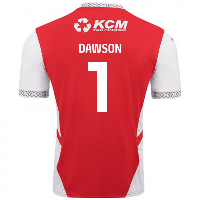 Niño Camiseta Cameron Dawson #1 Rojo Blanco 1ª Equipación 2024/25 La Camisa Argentina