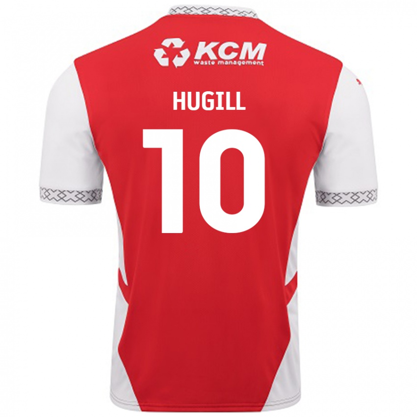 Niño Camiseta Jordan Hugill #10 Rojo Blanco 1ª Equipación 2024/25 La Camisa Argentina