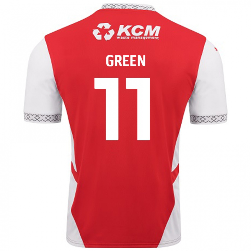 Niño Camiseta Andre Green #11 Rojo Blanco 1ª Equipación 2024/25 La Camisa Argentina