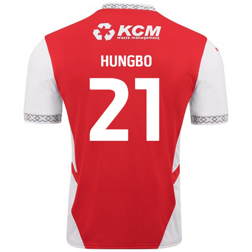 Niño Camiseta Joseph Hungbo #21 Rojo Blanco 1ª Equipación 2024/25 La Camisa Argentina