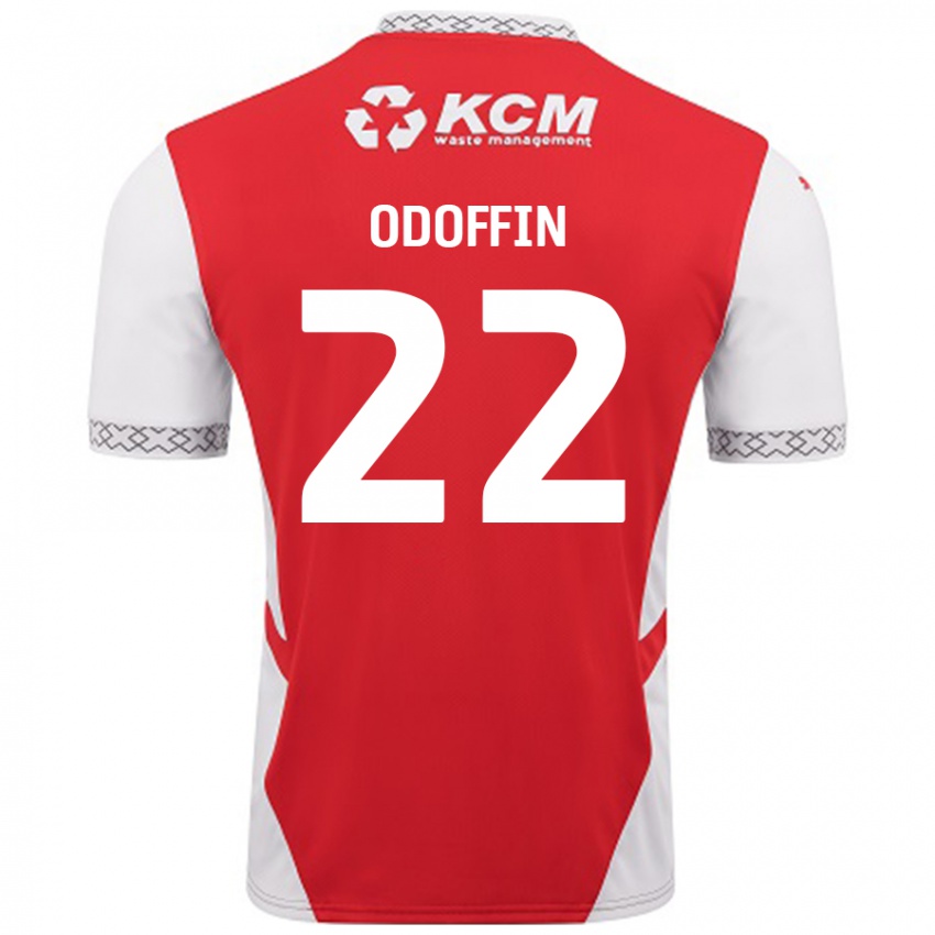 Niño Camiseta Hakeem Odoffin #22 Rojo Blanco 1ª Equipación 2024/25 La Camisa Argentina