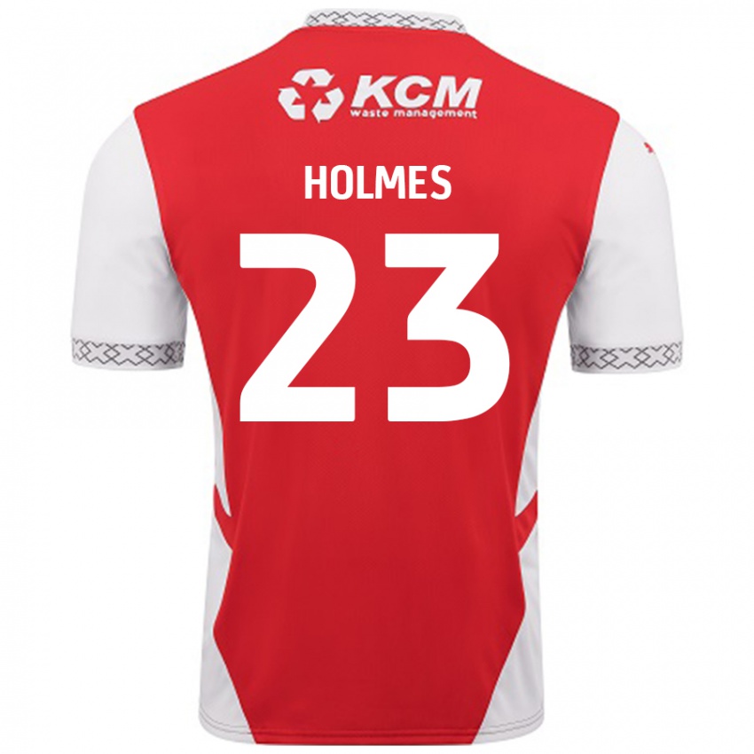 Niño Camiseta Jack Holmes #23 Rojo Blanco 1ª Equipación 2024/25 La Camisa Argentina