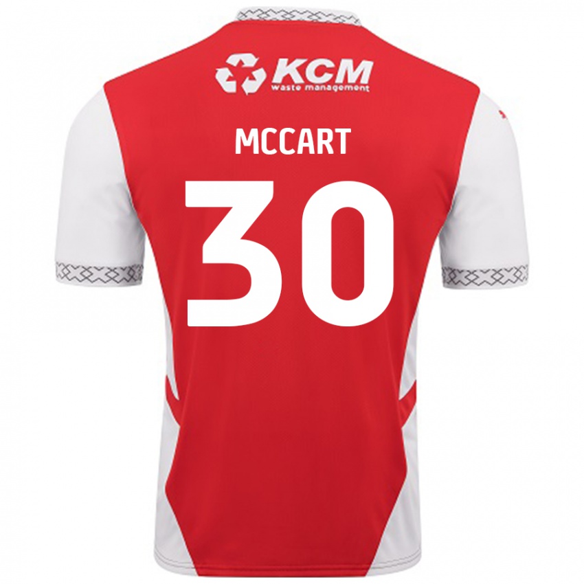 Niño Camiseta Jamie Mccart #30 Rojo Blanco 1ª Equipación 2024/25 La Camisa Argentina