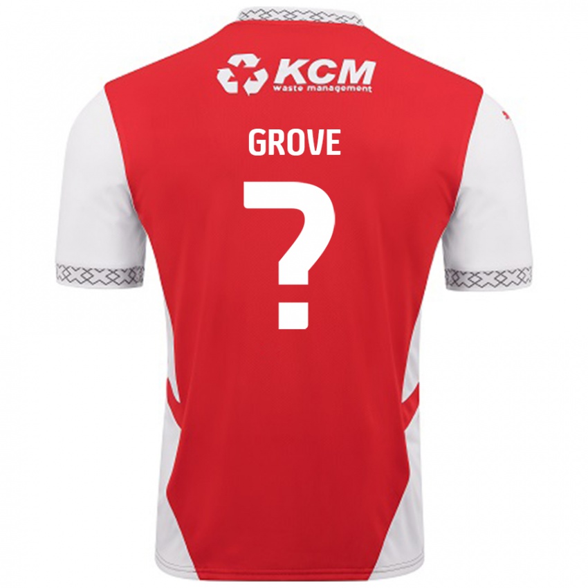 Niño Camiseta Rylee Grove #0 Rojo Blanco 1ª Equipación 2024/25 La Camisa Argentina