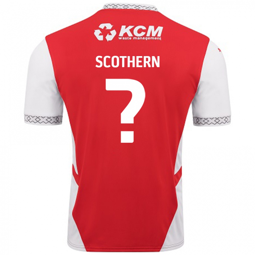 Niño Camiseta Ben Scothern #0 Rojo Blanco 1ª Equipación 2024/25 La Camisa Argentina