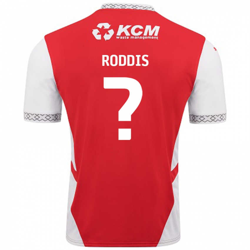 Niño Camiseta Harry Roddis #0 Rojo Blanco 1ª Equipación 2024/25 La Camisa Argentina