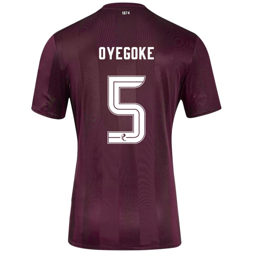 Niño Camiseta Daniel Oyegoke #5 Borgoña 1ª Equipación 2024/25 La Camisa Argentina