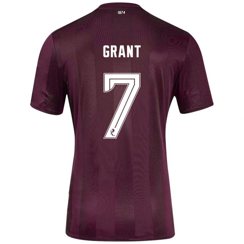 Niño Camiseta Jorge Grant #7 Borgoña 1ª Equipación 2024/25 La Camisa Argentina