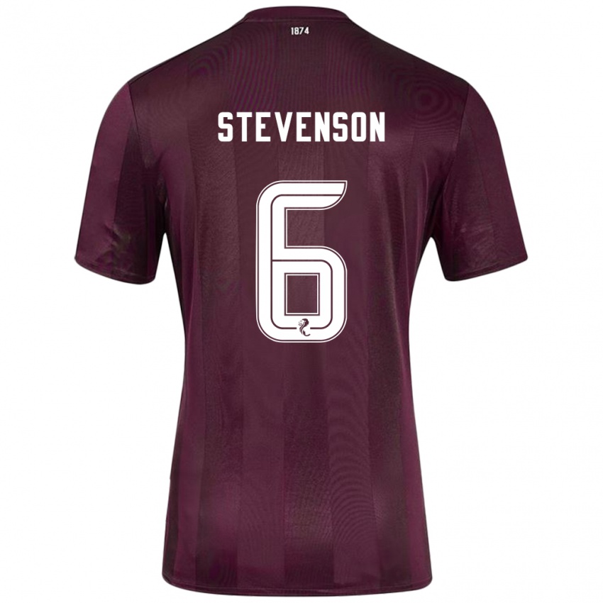 Niño Camiseta Gus Stevenson #6 Borgoña 1ª Equipación 2024/25 La Camisa Argentina