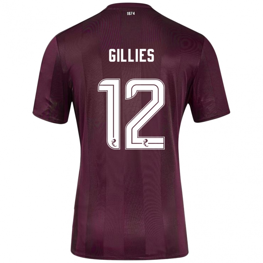 Niño Camiseta Matthew Gillies #12 Borgoña 1ª Equipación 2024/25 La Camisa Argentina