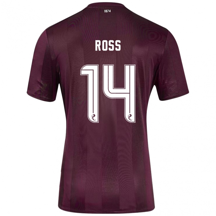 Niño Camiseta Mackenzie Ross #14 Borgoña 1ª Equipación 2024/25 La Camisa Argentina