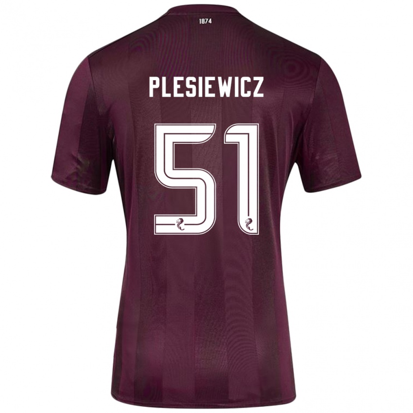 Niño Camiseta Szymon Plesiewicz #51 Borgoña 1ª Equipación 2024/25 La Camisa Argentina