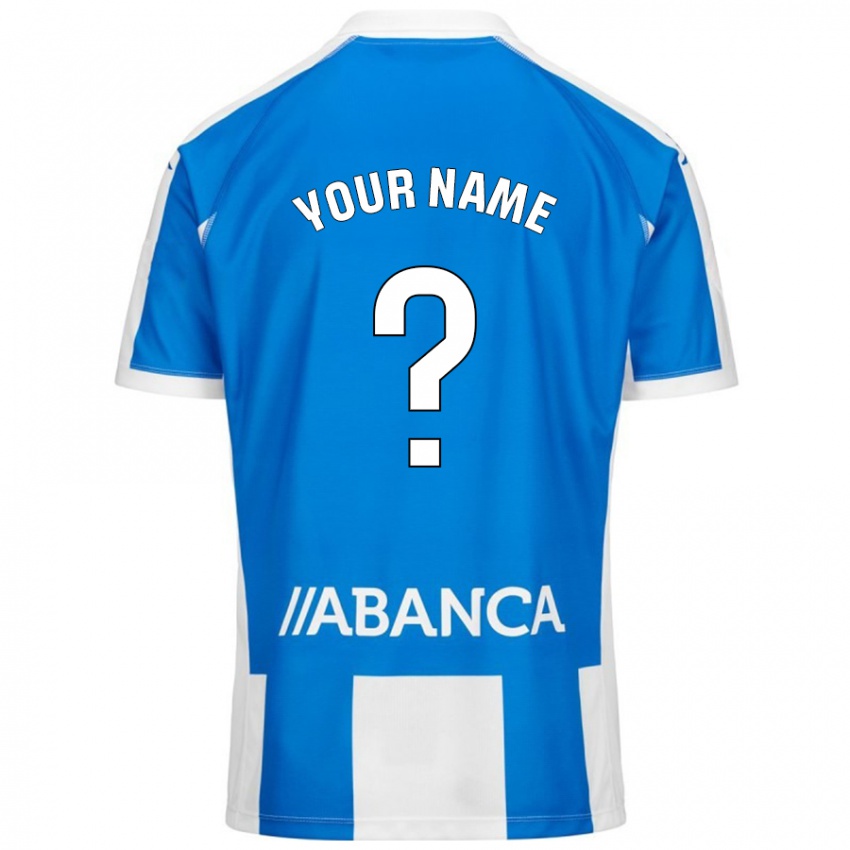 Niño Camiseta Su Nombre #0 Azul Blanco 1ª Equipación 2024/25 La Camisa Argentina