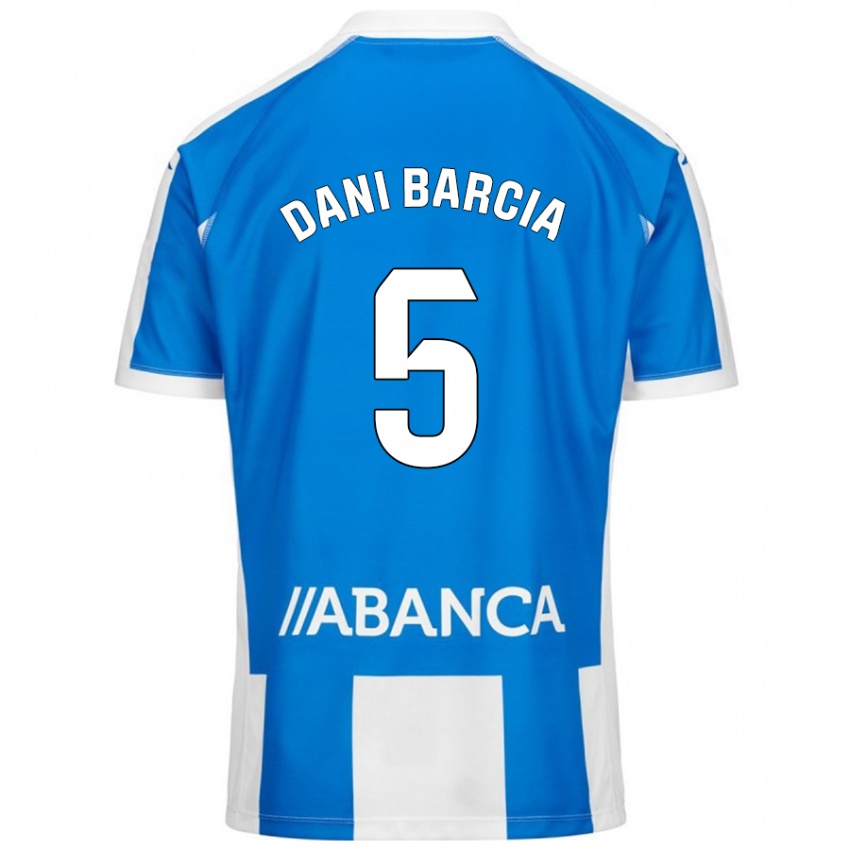 Niño Camiseta Dani Barcia #5 Azul Blanco 1ª Equipación 2024/25 La Camisa Argentina