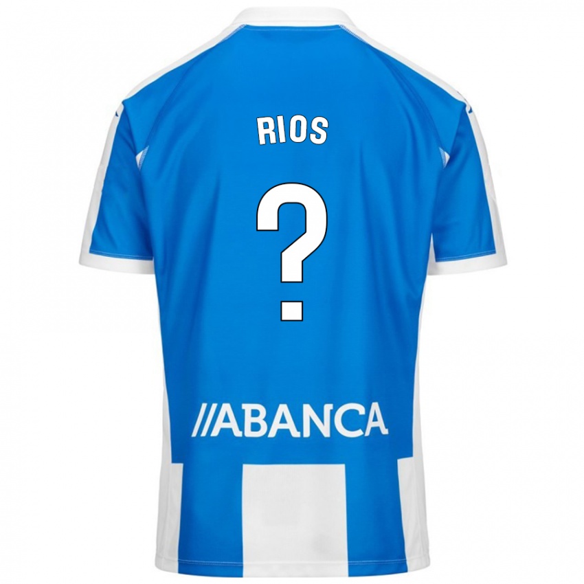 Niño Camiseta Hugo Rios #0 Azul Blanco 1ª Equipación 2024/25 La Camisa Argentina