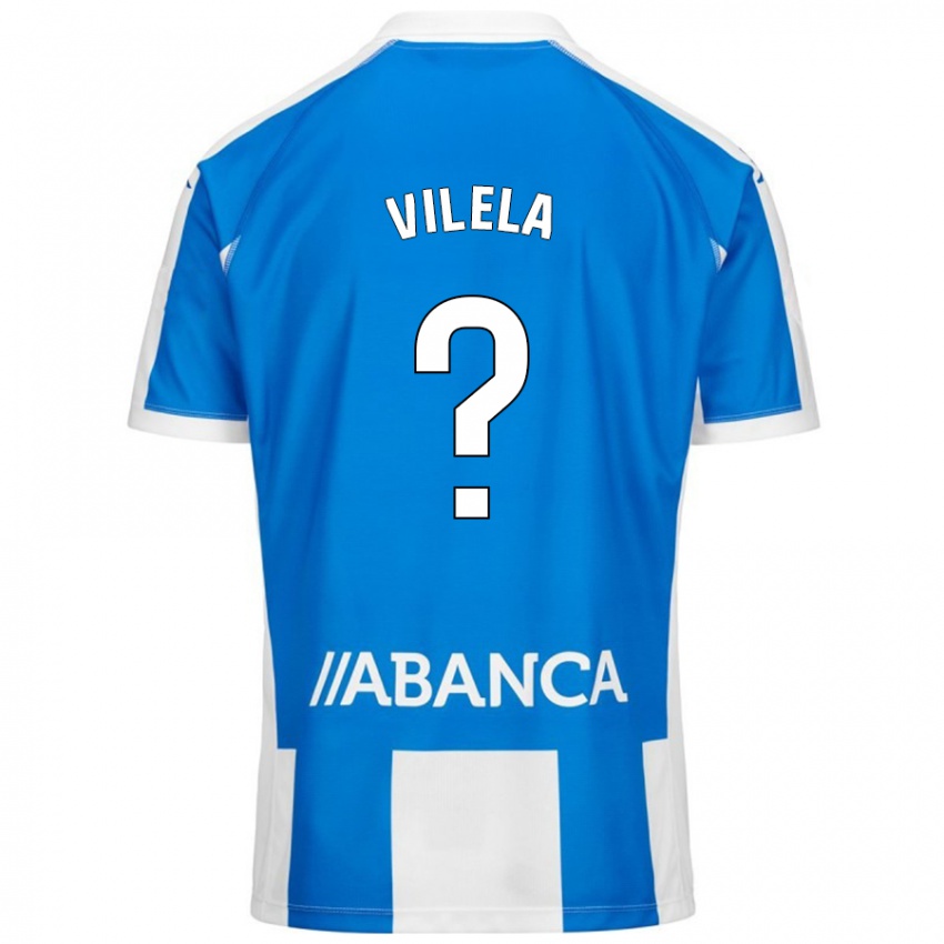 Niño Camiseta Rubén Vilela #0 Azul Blanco 1ª Equipación 2024/25 La Camisa Argentina