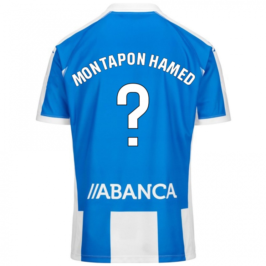 Niño Camiseta Fadil Montapon Hamed #0 Azul Blanco 1ª Equipación 2024/25 La Camisa Argentina