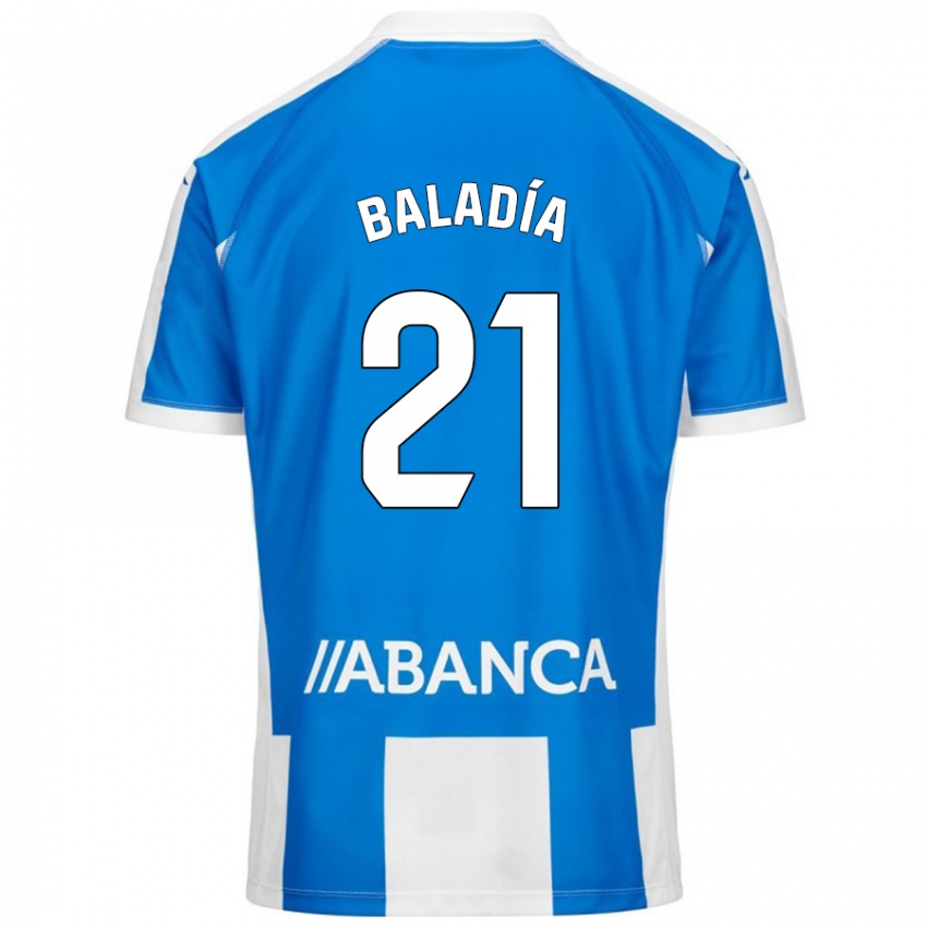 Niño Camiseta Álvaro Baladía #21 Azul Blanco 1ª Equipación 2024/25 La Camisa Argentina