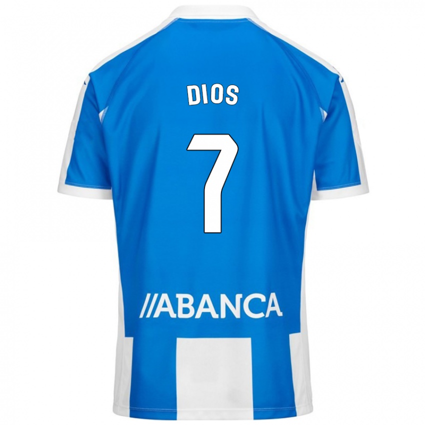 Niño Camiseta Eva Dios #7 Azul Blanco 1ª Equipación 2024/25 La Camisa Argentina