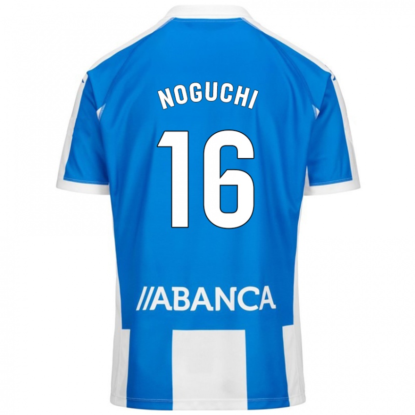 Niño Camiseta Ayaka Noguchi #16 Azul Blanco 1ª Equipación 2024/25 La Camisa Argentina