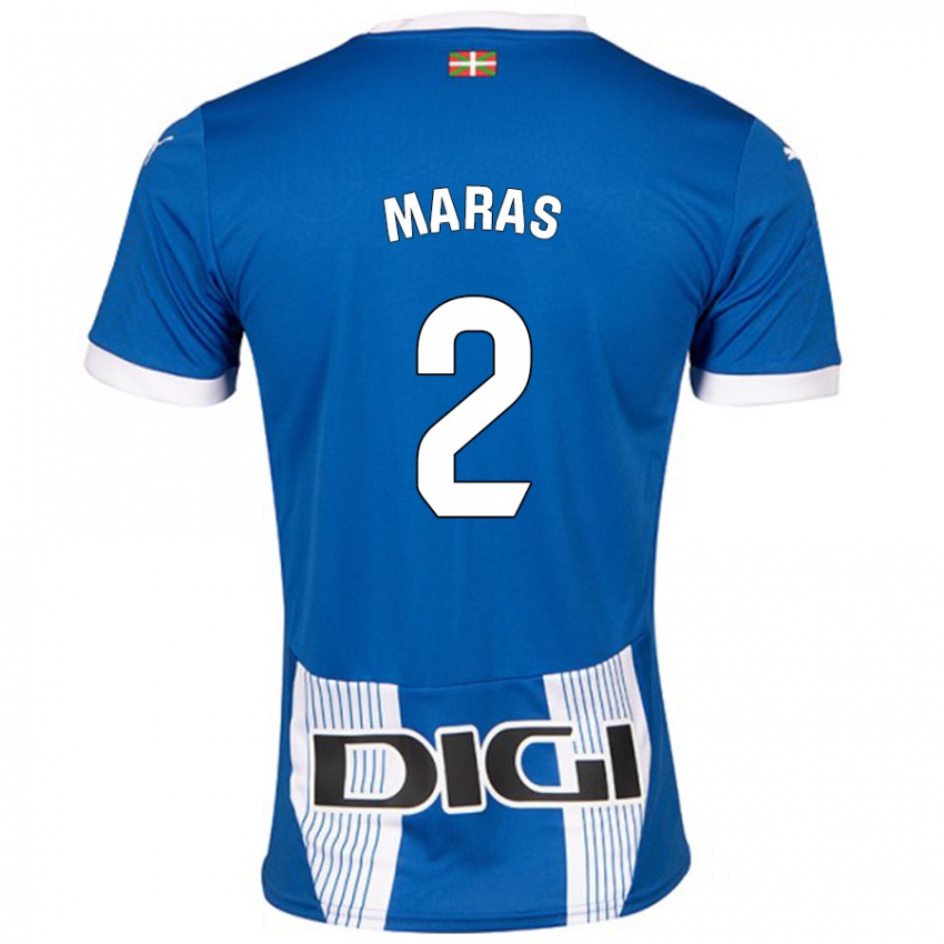 Niño Camiseta Nikola Maras #2 Azul 1ª Equipación 2024/25 La Camisa Argentina