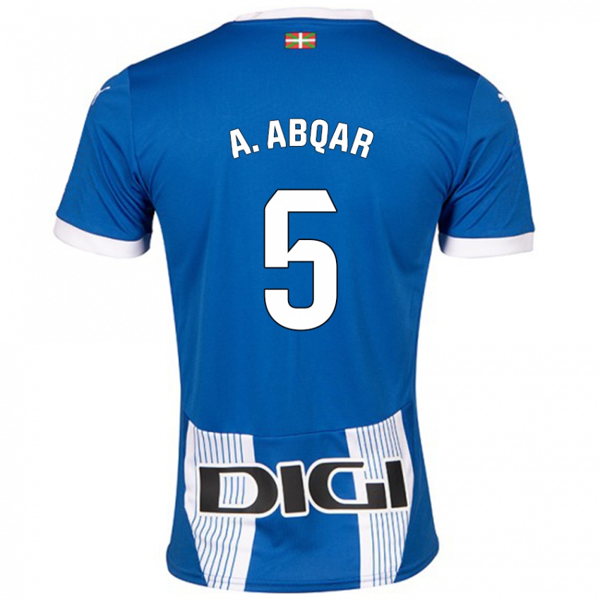 Niño Camiseta Abdel Abqar #5 Azul 1ª Equipación 2024/25 La Camisa Argentina